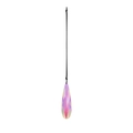 Rainbow crystal suncatcher teardrop pendant with colorful faceted finish on a black cord - 120mm Mesh Shape AB Color