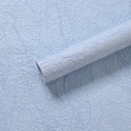 Light blue handmade textured crepe paper for gift wrapping and floral design - 60x60cm (5 Sheets/Pack) / Broken Ice Blue