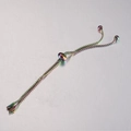 Détail de la chaîne bolo en acier inoxydable arc-en-ciel avec perle coulissante réglable - Arc-en-ciel