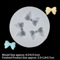 Runde Silikonform für Schleifen-Fondant mit drei Vertiefungen und Mustern für DIY-Kuchen - 2# Schleife / Transparent
