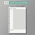 A5 refill paper with Cornell grid layout for 20-hole binder, size 140x210mm - A5 Cornell Grid [60 Sheets]