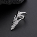 Gothic punk silver adjustable ring with four marquise white gemstones for men and women - Silver Rhinestone Claw Style(WG1-0227)