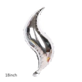 Zilveren aluminiumfolie ballon in vlamvorm, maat 18 inch met metallic reflecterende glans - 18 Inch / Zilver