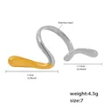 Zweifarbiger Edelstahlring in Wellenform Gold und Silber Größe 7 Gewicht 4,5g - Stromlinienförmiger Wellenstil (A991) / Zweifarbig (Gold & Silber)