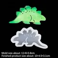 Stegosaurus dinosaur silicone mold for plaster candles with size specs shown - Style 5-Clear Stegosaurus