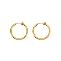 Detalle de pendientes de clip dorados con acabado pulido para orejas sin perforaciones - Color Dorado (2.0*10mm)