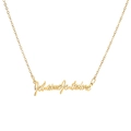 Collana in acciaio inossidabile dorato con ciondolo Je t'aime Je t'adore per coppie - Collana / Oro