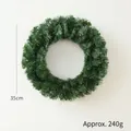 Artificial 35cm green Christmas pine wreath for home decor, weighing 240g - 35CM Wreath/235g