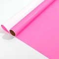 Matte rose red gift wrapping paper roll with gold dots and brown paper core for birthdays - Plain Pink / 0.43x3M/Roll