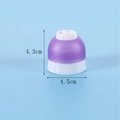 Three-color Russian piping tip coupler in purple and white, 4.3cm high x 4.5cm wide - Purple 3-Color Coupler