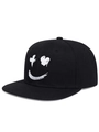 X Heart Eye Smile Black Hat