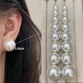 Classic white oversized 1.6cm pearl stud earrings with elegant pearlescent finish - 3875-1.6cm Pearl Stud