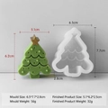Christmas tree silicone mold for scented candles and soap making with size specs - Christmas Tree J-0221