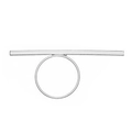 Anello geometrico minimalista in argento con design a barra verticale moderna - Barra Singola Minimalista Argento (Bianco K 7243)