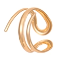 Macro shot of multi-layer golden spiral ring with a polished mirror finish surface - Hollow Multi-Layer Open Ring (5516) / Gold