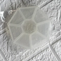 Translucent octagonal silicone mold with 8 radial slots for DIY resin or soap crafting - Clear Blank