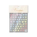 Macro view of gradient macaron heart-shaped nail art stickers in various sizes - Colorful Heart Style (to 342)