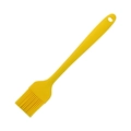 Pennello per olio in silicone giallo monopezzo per cottura e barbecue su bianco - Pennello per Olio / Giallo