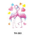 Waterproof temporary tattoo sticker TH-263 with pink flamingos forming a heart shape - Th-263 / 210*148mm