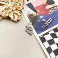 Vintage silver alloy witch riding a broomstick pendant for DIY jewelry crafts - 1Pc Witch 10x16mm