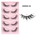 Cat eye faux mink eyelashes 3DMAO-24 set with 8-17mm length specs on black band - 3DMAO-24