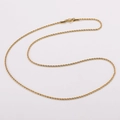 Collana classica a catena ritorta in acciaio inossidabile placcato oro 18K con moschettone - Oro 2MM 45CM