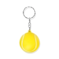 Nahaufnahme eines Mini-Tennisball-Schlüsselanhängers aus PU-Schaum mit Metallring - 4.0 Gelber Tennisball Schlüsselanhänger