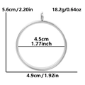 Silver stainless steel round glass locket pendant with dimensions and weight data - Inner Diameter 45mm - Cavity Thickness 3.5mm / Steel