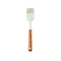 White silicone oil brush with natural wood handle for cooking and baking tools - Paint Brush