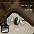 Misscheering 7.5ml nickel-free cat eye nail polish in shade 06 with silver magnetic shimmer - Nickel-free Cat Eye 06 (No Heavy Metals)