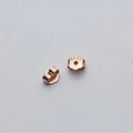Pair of S925 sterling silver earring backs in rose gold finish with hallmark engraving - 1 Pair S925 Silver Earring Backs / Rose Gold