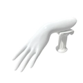 Elegant white hand model jewelry display stand with a classic Roman column base - White