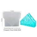 Moule en silicone pour porte-mouchoir triangle avec finition bleue à texture diamant - Moule de porte-serviettes triangle
