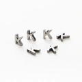 Letter K beads in silver finish with 1.8mm hole for DIY jewelry making accessories - Letter K / Silver Gray