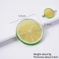 Green rimmed artificial lemon slices in two sizes with realistic fruit pulp texture - 5.5cm Small Green Lime Slice - No Buckle