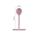 Long-handle ceramic spoon in taro purple finish with hanging hole for desserts - 16.8cm Twisted Spoon / Taro Purple