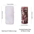 Molde de silicona de diosa y flor de lirio con comparación de vela rosa terminada - Encanto Floral de Diosa