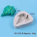 Leaf shaped silicone mold for fondant and resin DIY, light grey 8.5cm maple leaf design - Leaf Shape (50-533) / Gray