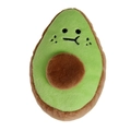 Avocado pluche hondenspeeltje met cartoon gezicht en duurzame zachte materialen - Groene Avocado
