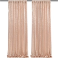Elegante roségoldene Pailletten-Tischdecke für Hochzeiten, rechteckiges Polyester-Design - Roségold