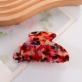 Elegant dopamine candy color hair claw clip with marble texture for sweet hairstyles - Colorful Tortoise Shell