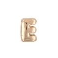 Golden capital letter E bubble style pendant charm for DIY jewelry and necklaces - Letter E / Gold