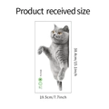 Realistic gray cat wall sticker in PVC for home decor, size 38.4cm by 19.5cm - Side Head Grey Cat-FX-F208