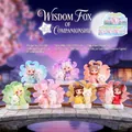 Cute Wisdom Fox flocked mini figure series with 7 collectible poses and floral scenery - -469 Smart Fox Companion Box 6 / Random One