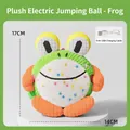 Giocattolo elettrico rana per gatti in peluche verde, 17 cm, con cavo USB - Rana Elettrica