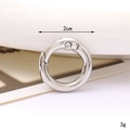 Zinc alloy spring gate ring in silver finish, 2cm diameter and 3g weight variant - Spring Ring Buckle / 20mm / Silver