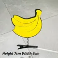 Creative yellow banana fruit hair clip made of soft felt with black metal duckbill clip - Banana