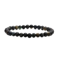Natural lava rock and tiger eye stone bead bracelet for men and women on white background - 6mm Tiger Eye & Lava Stone