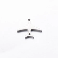 Connecteur pendentif avion en acier inoxydable argenté pour bijoux DIY à double trou - Couleur Acier Avion