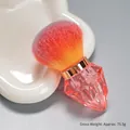 Pinceau à poudre à manche diamant rose avec poils synthétiques dégradés orange vif - Dm-diamant-orange